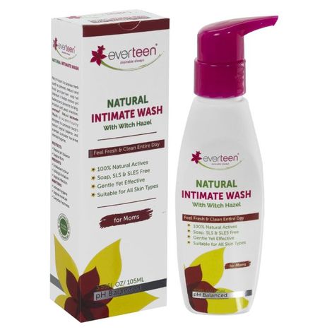Buy everteen Witch Hazel Natural Intimate Wash for Feminine Intimate Hygiene in Moms - 1 Pack (105 ml)-Purplle