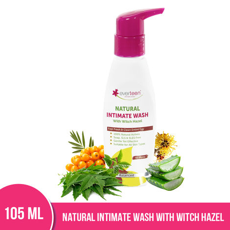 Buy everteen Witch Hazel Natural Intimate Wash for Feminine Intimate Hygiene in Moms - 1 Pack (105 ml)-Purplle