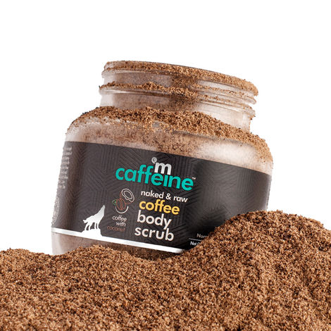 Buy mCaffeine naked & raw Coffee Body Scrub With Coconut | For Women & Men | De-Tan Bathing Scrub with Coconut Oil, Removes Dirt & Dead Skin from Neck, Knees, Elbows & Arms - 100 gm-Purplle