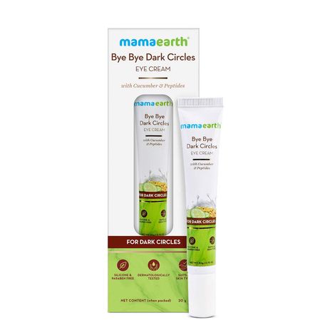Buy Mamaearth Bye Bye Dark Circles Eye Cream with Cucumber and Peptides for Dark Circles - 20 ml-Purplle