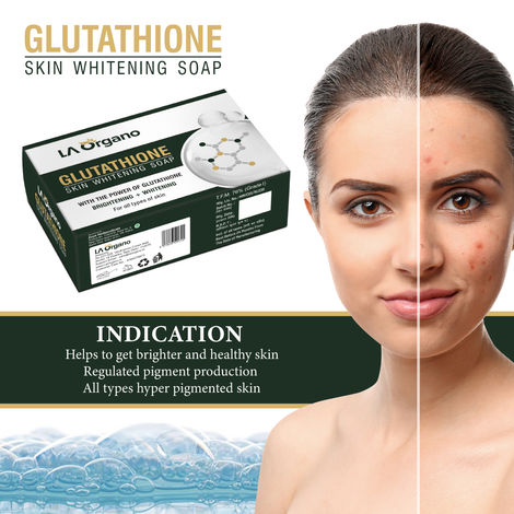 Buy LA Organo Glutathione Skin Whitening Soap (Pack of 3 X 75 g) & Activated  Charcoal Peel Off Mask (100 g) Skin Care Combo Online | Purplle
