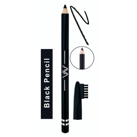 Buy AYA Waterproof Eyebrow Pencil With Brush (Black)-Purplle