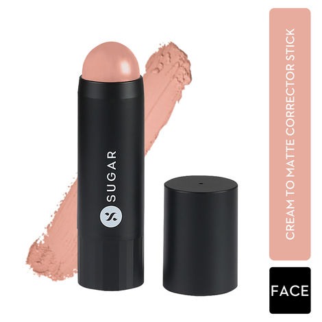 Buy SUGAR Cosmetics - Face Fwd >> - Corrector Stick - 01 Peach Precedent (Peach) - For Dark Circles, Blemishes, Scars and Spots-Purplle