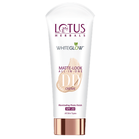 Buy Lotus Herbals Whiteglow Matte Look All In One DD Cream - Pink Beige | SPF 20 | All Skin Types | 50g-Purplle