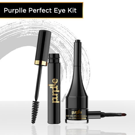 Buy Purplle Perfect Eye Kit, Gel Eyeliner We Gel Over Drama & My Helping Hand Curl Extender Lash Mascara Combo of 2-Purplle