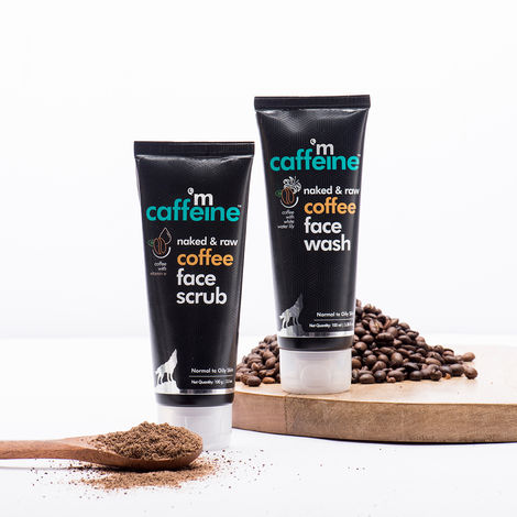 Buy mCaffeine Coffee Anti Pollution Kit | Deep Cleanse, Blackheads Removal | Face Wash (100ml), Face Scrub(100gm) | Oily/Normal Skin | Paraben & SLS Free-Purplle