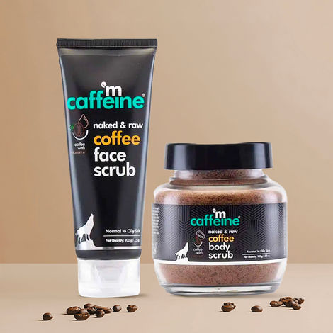 Buy mCaffeine Exfoliating Coffee Face & Body Scrub Combo For Tan Removal | For Women & Men | Removes Blackheads and Dirt from Face, Neck, Elbows & Knees for Soft & Smooth Skin - 200gm-Purplle