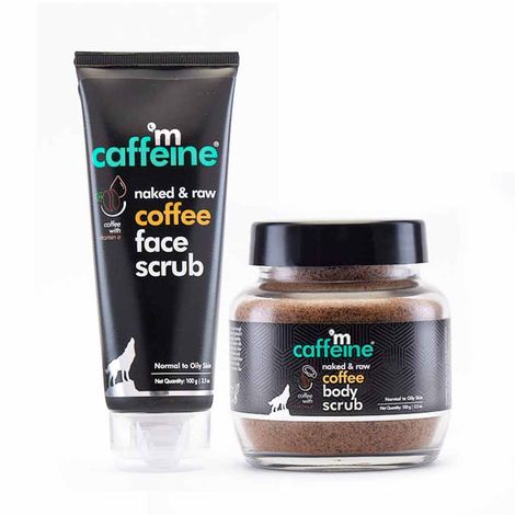 Buy mCaffeine Exfoliating Coffee Face & Body Scrub Combo For Tan Removal | For Women & Men | Removes Blackheads and Dirt from Face, Neck, Elbows & Knees for Soft & Smooth Skin - 200gm-Purplle