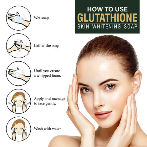 Buy LA Organo Glutathione Skin Whitening Soap For Brightening & Whitening - Pack of 5 (Each 75 g) Online