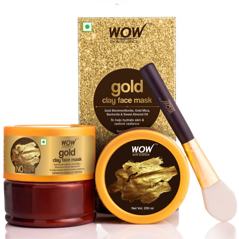 Buy WOW Skin Science Gold Clay Face Mask (200 ml)-Purplle