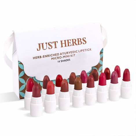 Buy Just Herbs Ayurvedic Lipstick Shade Sampler Kit 7gm-Purplle