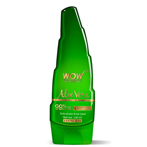 Buy WOW Skin Science Aloe Vera Gel for Face, Skin and Hair - for Both Men and Women ( NO Parabens, Mineral Oils, Silicones, Color & Synthetic Fragrances ) - 150 ml-Purplle
