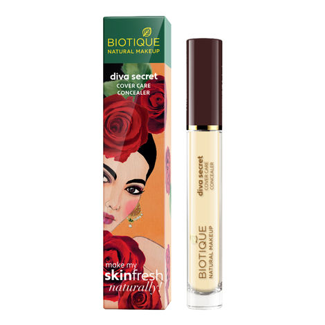 Buy Biotique Natural Makeup Diva Secret Cover Care Concealer (Iced Ivory)(3.5 ml)-Purplle
