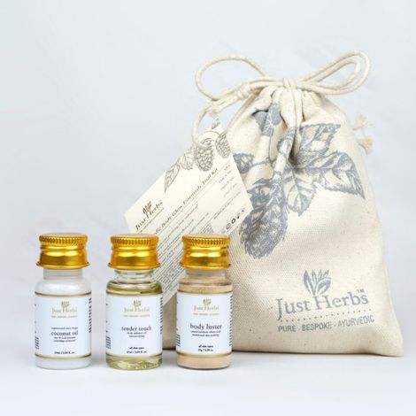 Buy Just Herbs Ayturvedic Body-Glow Essentials Trial kit Pack of 3-Purplle