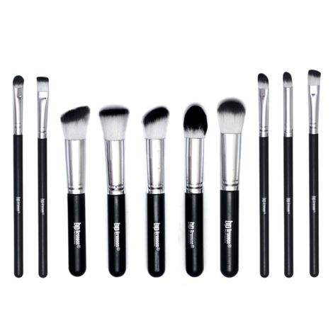 Buy bronson professional Premium 10 pcs makeup brush set for professional home use-Purplle