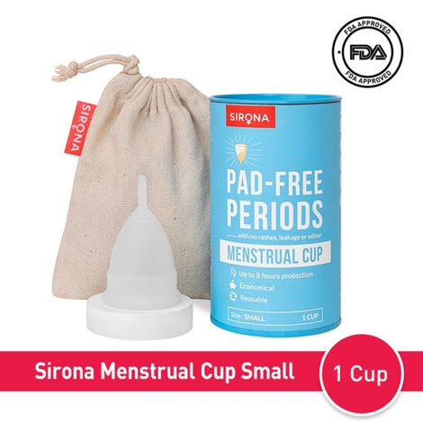 Sirona Reusable Menstrual Cup for Women, Medium Size with Pouch, Ultra  Soft, Odour & Rash Free, 100% Medical Grade Silicone, No Leakage, Protection  for Up to 8-10 Hours