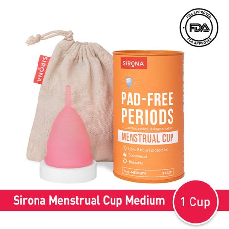 Buy Sirona Reusable Menstrual Cup With no rashes, leakage or odour - Medium-Purplle