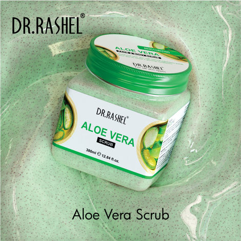Buy Dr.Rashel Moisturizing Aloe Vera Face and Body Scrub For All Skin Types (380 ml)-Purplle