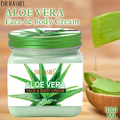 Buy Dr.Rashel Moisturizing Aloe Vera Face and Body Cream For All Skin Types (380 ml)-Purplle