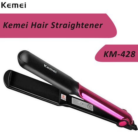 Buy Kemei KM-428 Selfie Straightener with temperature Control Professional (Color May Vary)-Purplle