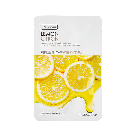 Buy The Face Shop Real Nature Lemon Face Mask (Sheet Mask 20g)-Purplle
