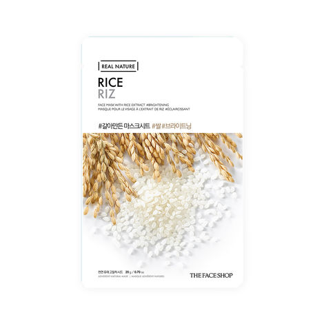 Buy The Face Shop Real Nature Rice Face Mask (Sheet Mask 20g)-Purplle