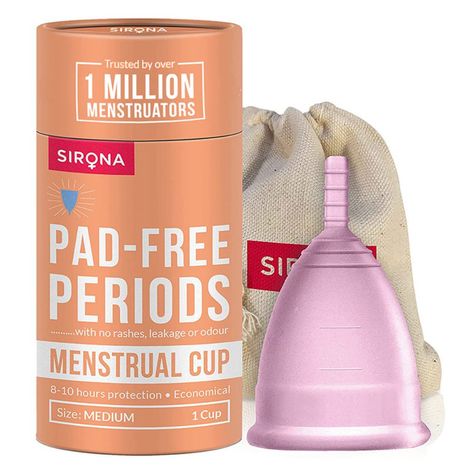 Buy Sirona Reusable Menstrual Cup with FDA Compliant Medical Grade Silicone - Medium-Purplle