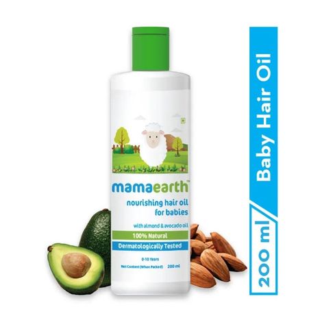 Buy Mamaearth Nourishing Baby Hair Oil, with Almond & Avocado Oil (200 ml)-Purplle