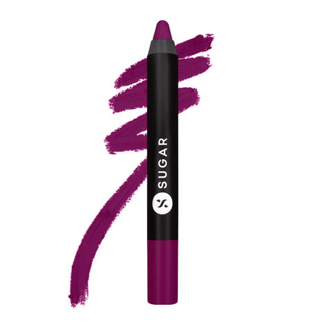 Buy SUGAR Cosmetics Matte as Hell Crayon Lipsticks for Women | Lasts Up To 8+ Hours | Lip Crayon with Sharpener | 2.8gm - 12 Baby Houseman-Purplle