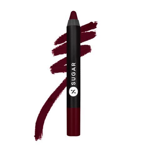 Buy SUGAR Cosmetics Matte as Hell Crayon Lipsticks for Women | Lasts Up To 8+ Hours | Lip Crayon with Sharpener | 2.8gm - 24 Rachel Berry-Purplle