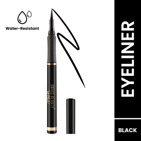 Buy Swiss Beauty Jet Black Bold Felt Tip Eyeliner - 1.2 ml-Purplle