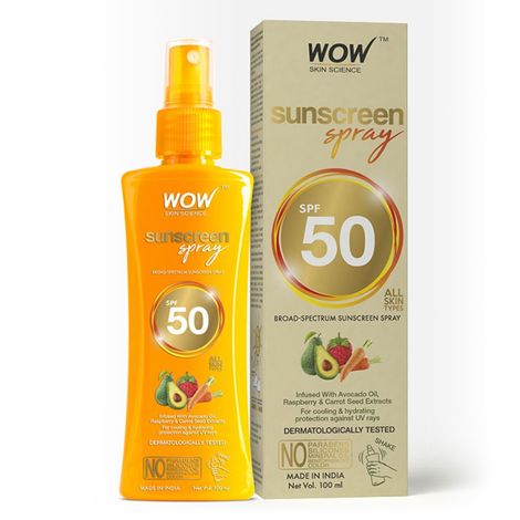 Buy WOW Skin Science UV Broad-Spectrum Sunscreen Spray SPF 50 (100 ml)-Purplle