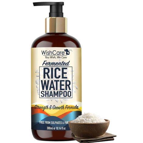 Buy WishCare Fermented Rice Water Shampoo - Strength & Growth Formula - Free from Sulphates & Parabens- (300 ml)-Purplle