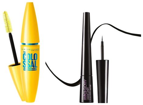 Buy Maybelline New York Combo (Colossal Mascara, Washable + Hyperglossy Liquid Liner,Black) Combo of 2-Purplle