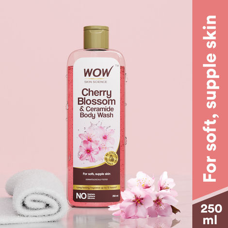 Buy WOW Skin Science Japanese Cherry Blossom Foaming Body Wash (250 ml)-Purplle