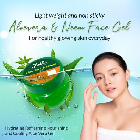 Buy Globus Naturals Aloe Vera & Kesar Chandan Face Gel (100 gm) Pack Of 2  Online | Purplle