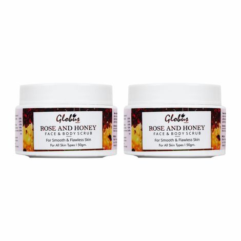 Buy Globus Naturals Honey & Rose Body & Face Scrub (50 g) Pack Of 2-Purplle