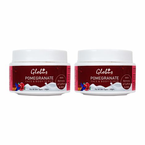 Buy Globus Naturals Pomegranate Face & Body Scrub (50 g) Pack Of 2-Purplle