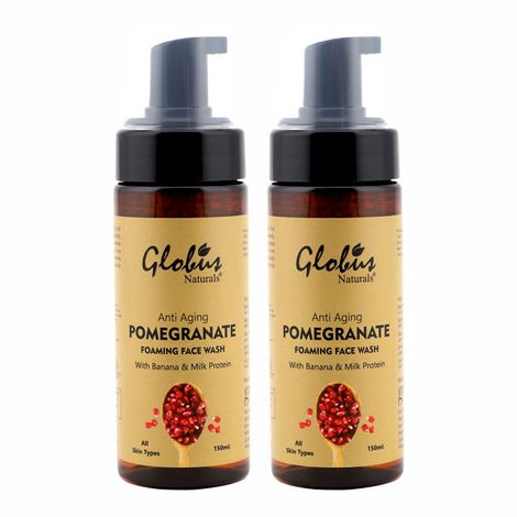 Buy Globus Naturals Pomegranate Foaming Fruit Face wash (150 ml) Pack Of 2-Purplle