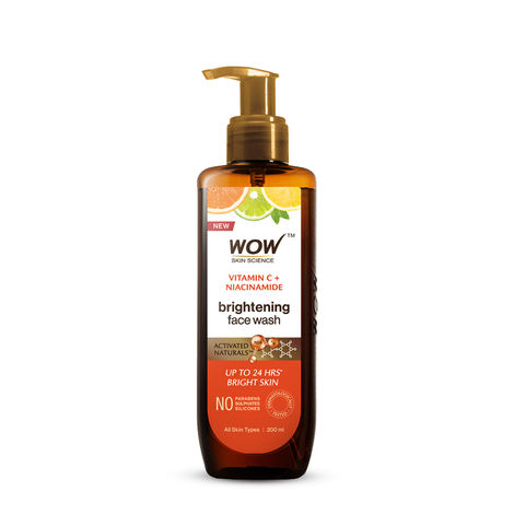 Buy WOW Skin Science Brightening Vitamin C Face Wash Bottle (200 ml)-Purplle