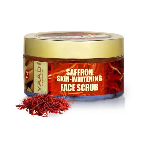 Buy Vaadi Herbals Saffron Skin-Whitening Face Scrub - Walnut Scrub & Cinnamon Oil (50 g)-Purplle