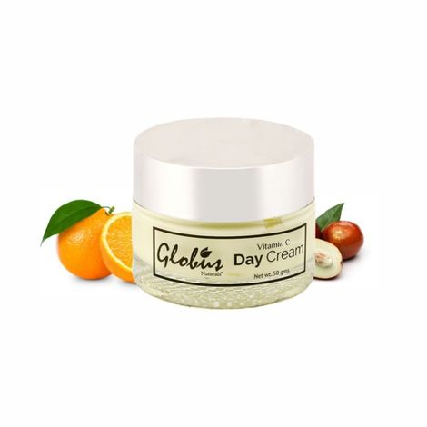 Buy Globus Naturals Vitamin C Day Cream | For Natural Glow & Even Toned Skin |100% Natural | Paraben Free | SLS Free | For All Skin Types | Net Wt (50 g)-Purplle