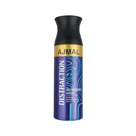Buy Ajmal Distraction Deodorant Aromatic Refreshing Aqua (200 ml) Casual Wear for Unisex-Purplle