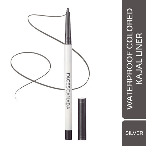 Buy FACES CANADA Ultime Pro Twist Eye Kajal Liner - Silver, 0.35 gm | High Impact Intense Color In 1 Stroke | 24HR Long Stay | Matte Finish | Soft Texture | Waterproof & Smudgeproof | Made With Carnauba Wax-Purplle