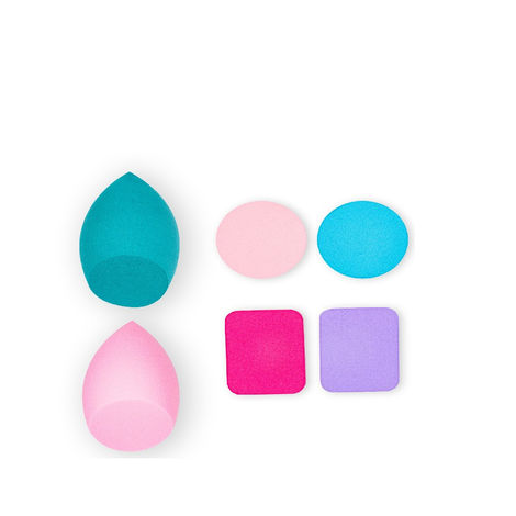 Buy Bronson Professional Bronson Professional 6 In 1 Makeup Blender Sponge Set And Puff Set For Make Up ( Color And Shape May Vary) - Pack of 6-Purplle
