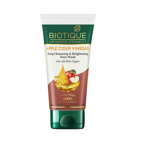 Buy Biotique Advanced Organics Apple Cider Vinegar Deep Cleansing & Brightening Face Wash (150 ml)-Purplle