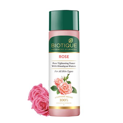 Buy Biotique Advanced Organics Bio Rose Pore Tightening Toner With Himalayan Waters (120 ml)-Purplle
