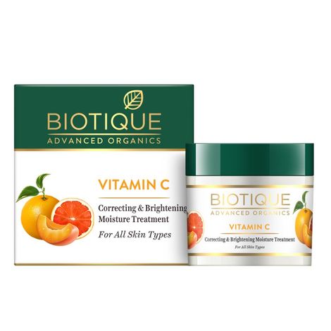 Buy Biotique Advanced Organics Vitamin C Correcting and Brightening Moisture Treatment (50 g)-Purplle