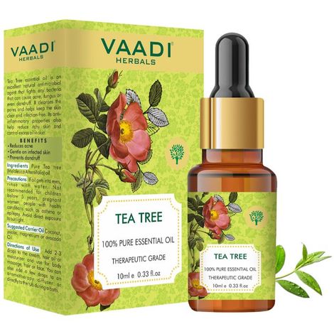 Buy Vaadi Herbals Tea Tree Essential Oil - Reduces Acne, Prevents Dandruff & Hairfall 10 ml-Purplle