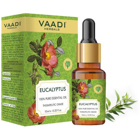 Buy Vaadi Herbals Eucalyptus Essential Oil - Prevents Hairfall, Acne, Soothing & Cool Fragrance - 100% Pure Therapeutic Grade - 10 ml-Purplle